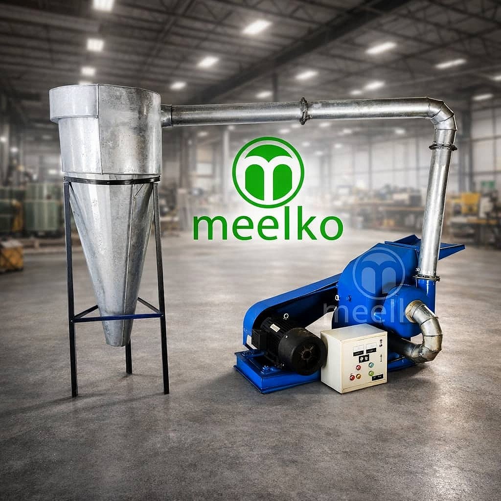 Electric hammer mill for biomass grinding up to 1500 kg per hour - MKH500C-C related product image - PHA+RWxlY3RyaWMgaGFtbWVyIGJpb21hc3MgbWlsbCA8c3Ryb25nPk1LSDUwMEMtQzwvc3Ryb25nPiB3aXRoIDxzdHJvbmc+MjIga1cgbW90b3I8L3N0cm9uZz4gYW5kIHVwIHRvIDxzdHJvbmc+MTUwMCBrZy9oIGNhcGFjaXR5PC9zdHJvbmc+LCBkZXNpZ25lZCB0byBncmluZCBkcnkgYmlvbWFzcyBpbnRvIGZpbmUgcGFydGljbGVzIHdpdGggYSBjZW50cmlmdWdhbCBmYW4gYW5kIGN5Y2xvbmUgZXh0cmFjdGlvbiBzeXN0ZW0gZm9yIGNsZWFuZXIgYW5kIHNhZmVyIG9wZXJhdGlvbi48L3A+