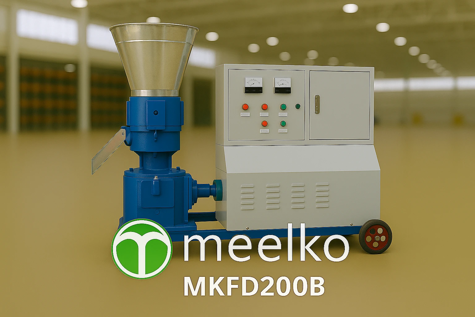 Electric Wood Pellet Machine 200 mm – MKFD200C (Biomass Processing) related product image - TUtGRDIwMEMgZWxlY3RyaWMgd29vZCBwZWxsZXQgbWFjaGluZSB3aXRoIDIwMG1tIGZsYXQgZGllIGFuZCA3LjUga1cgbW90b3IgZm9yIGJpb21hc3MgcGVsbGV0IHByb2R1Y3Rpb24uIENvbXBhY3QgZGVzaWduIGlkZWFsIGZvciBzbWFsbCBwcm9kdWNlcnMuIEVmZmljaWVudGx5IGNvbnZlcnRzIHNhd2R1c3QsIGZpbmUgc2hhdmluZ3MsIGFuZCBmb3Jlc3RyeSB3YXN0ZSBpbnRvIGhpZ2ggY2Fsb3JpZmljIHZhbHVlIGZ1ZWwgcGVsbGV0cyBmb3IgaGVhdGluZyBhcHBsaWNhdGlvbnMu