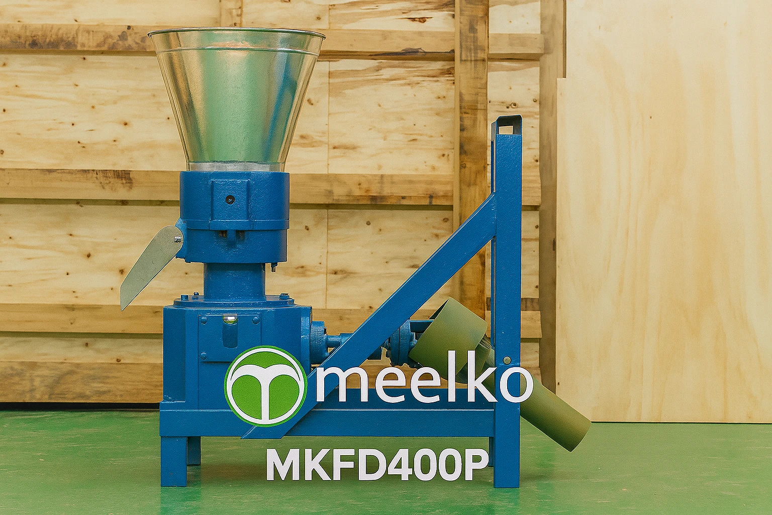 PTO Pellet Mill MKFD400P – 400 mm / High-Capacity Production for Professional Farm &amp;amp; Biomass Operations related product image - VGhlIE1lZWxrbyBNS0ZENDAwUCBQVE8gcGVsbGV0IG1pbGwgd2l0aCA0MDAgbW0gZGllIGlzIHRoZSBtb3N0IHBvd2VyZnVsIG1vZGVsIGluIHRoZSBQVE8gcmFuZ2UsIGRlc2lnbmVkIGZvciBydXJhbCBvcGVyYXRpb25zIHJlcXVpcmluZyBpbmR1c3RyaWFsLWxldmVsIG91dHB1dCB3aXRob3V0IGdyaWQgZWxlY3RyaWNpdHkuIERyaXZlbiBkaXJlY3RseSBieSB0cmFjdG9yIFBUTywgaXQgcGVsbGV0aXplcyBiaW9tYXNzIGFuZCBhbmltYWwgZmVlZCBlZmZpY2llbnRseS4=