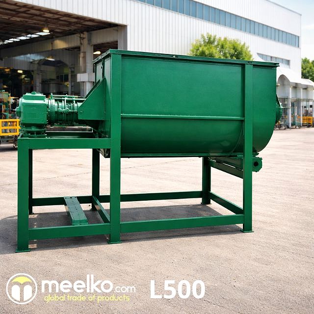 Horizontal mixer 500 kg per hour 7.5 kW related product image - PHA+SW5kdXN0cmlhbCBob3Jpem9udGFsIG1peGVyIDUwMCBrZy9oIHdpdGggaGVsaWNhbCBwYWRkbGUgc3lzdGVtLCB1bmlmb3JtIGJsZW5kaW5nLCBlYXN5IGRpc2NoYXJnZSBhbmQgYSA3LjUga1cgbW90b3IgZm9yIGNvbnRpbnVvdXMgcHJvZHVjdGlvbi48L3A+